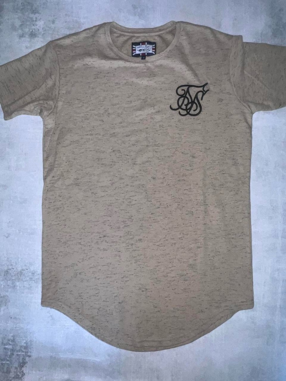 SikSilk Short Sleeve Crew Tee in Light Brown